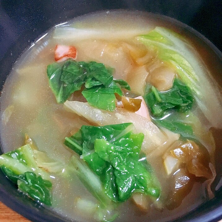 中華風☆白菜と搾菜のスープ
